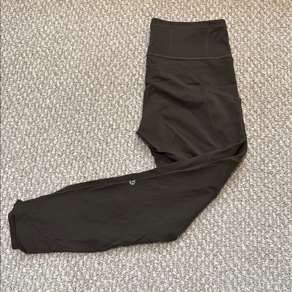 Lululemon Fast and Free Dark Olive Leggings